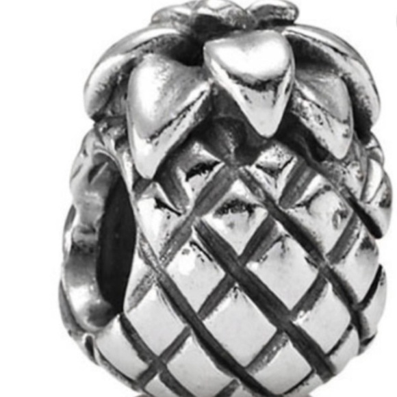 Pandora 925 Pineapple Fruit Rare Retired Bead Charm - Picture 1 of 6